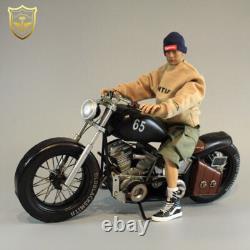 1/6 Bobber Harley motorcycle alloy model can be paired with HT 12 inch soldier