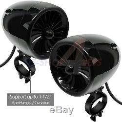 1000W Bluetooth Motorcycle Stereo 4 Speakers Audio MP3 System AUX USB FM Radio