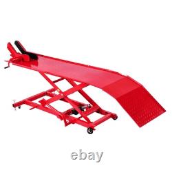 1000lbs Hydraulic Motorcycle Jack Lift Hoist Stand Dirt Street Bike ATV