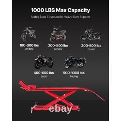 1000lbs Hydraulic Motorcycle Jack Lift Hoist Stand Dirt Street Bike ATV