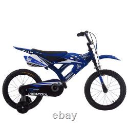16 18 Inch Kids Bike Moto Style Boys Girls Bicycle Motorcycle Cycling Stabiliser