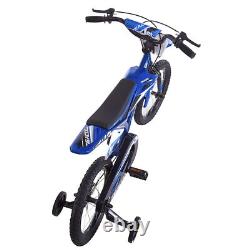 16 18 Inch Kids Bike Moto Style Boys Girls Bicycle Motorcycle Cycling Stabiliser