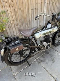 1923 Baby Triumph 250 Cc Vintage Belt Drive Machine Classic Motorcycle Bike