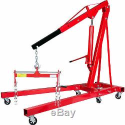2 Ton Hydraulic Folding Engine Crane Hoist Lift Stand + 450kg Load Leveller