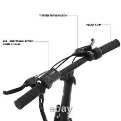 20inch Electric Bike Fat Tire Foldable Bicycle Pedal Assist 7-Speed Bike Cycle
