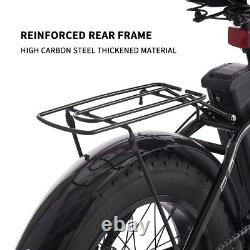 20inch Electric Bike Fat Tire Foldable Bicycle Pedal Assist 7-Speed Bike Cycle