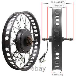 26 1000W 48V Electric Bike Fat Tire Rear Wheel Bicycle Conversion Kit Hub Motor