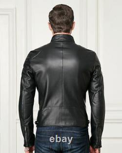 $3,495 Ralph Lauren Purple Label Randall Black Lambskin Leather Biker Jacket New