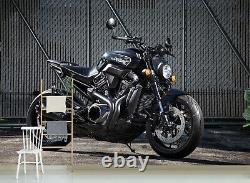 3D Black Motorcycle B268 Transport Wallpaper Mural Self-adhesive Removable Wendy