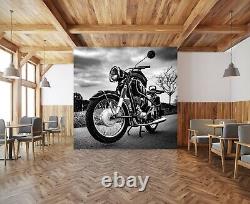 3D Black Motorcycle I21 Transport Wallpaper Mural Sefl-adhesive Removable An