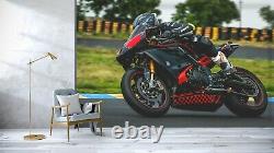 3D Motorcycle I137 Transport Wallpaper Mural Sefl-adhesive Removable Angelia