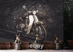 3D Motorcycle N490 Transport Wallpaper Mural Self-adhesive Removable Amy