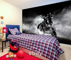 3D Motorcycle N898 Transport Wallpaper Mural Self-adhesive Removable Amy
