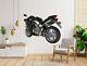 3d Motorcycle Red Light N106 Car Wallpaper Mural Poster Transport Wall Stickers