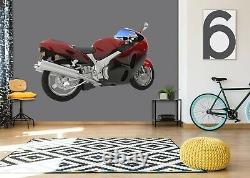 3D Red Motorcycle O89 Car Wallpaper Mural Poster Transport Wall Stickers Zoe