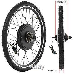 48V 1000W Electric Bicycle Motor Conversion Kit E Bike Rear Wheel Hub 26