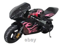 49cc 2 Stroke Motorcycle Bike Mini Pocket Bike PINK Moto Racer Petrol Off Road