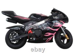 49cc 2 Stroke Motorcycle Bike Mini Pocket Bike PINK Moto Racer Petrol Off Road