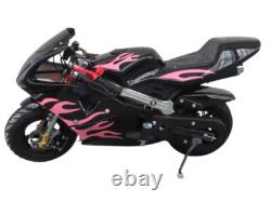 49cc 2 Stroke Motorcycle Bike Mini Pocket Bike PINK Moto Racer Petrol Off Road