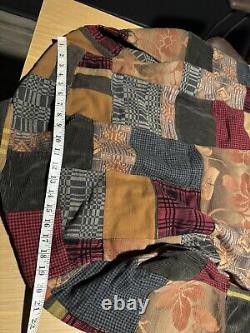 $990 RRL Ralph Lauren Large Shirt Jacket Thick Workshirt Patchwork Polo Western