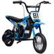 Aiyaplay 24v Battery Powered Ride On Motorcycle With Rear Suspension, Blue