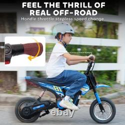 AIYAPLAY 24V Battery Powered Ride On Motorcycle with Rear Suspension, Blue