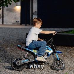 AIYAPLAY 24V Battery Powered Ride On Motorcycle with Rear Suspension, Blue