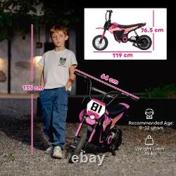 AIYAPLAY 24V Battery Powered Ride On Motorcycle with Rear Suspension, Pink