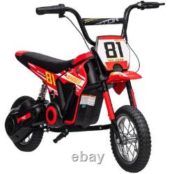 AIYAPLAY 24V Battery Powered Ride On Motorcycle with Rear Suspension, Red
