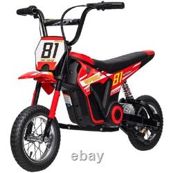 AIYAPLAY 24V Battery Powered Ride On Motorcycle with Rear Suspension, Red