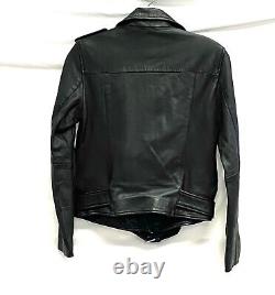 ALLSAINTS Black Balfern Buttery Soft Leather Biker Motorcycle Jacket 6US 10UK 38