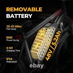 AOVOPRO Electric Bike BK520 for Adults with 250W Brushless Motor, 40Miles 15MPH