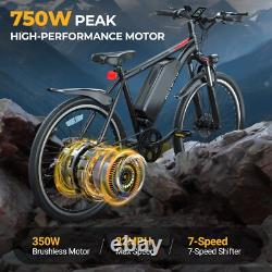 AOVOPRO Electric Bike BK520 for Adults with 250W Brushless Motor, 40Miles 15MPH