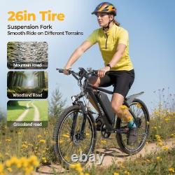 AOVOPRO Electric Bike BK520 for Adults with 250W Brushless Motor, 40Miles 15MPH