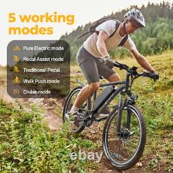 AOVOPRO Electric Bike BK520 for Adults with 250W Brushless Motor, 40Miles 15MPH