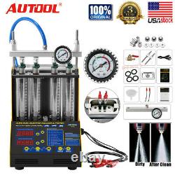 AUTOOL CT150 4-Cylinder Ultrasonic Fuel Injector Cleaner Tester for Car Motor