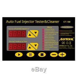 AUTOOL CT150 Ultrasonic Fuel Injector Cleaner Tester Car Motorcycle Van 110/220V