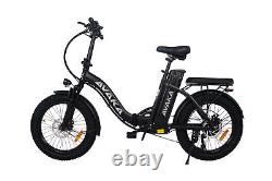 AVAKA BZ20PLUS Folding Electric Bike 500W Motor 15AH Battery Spokes Wheel Black