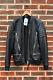 Awesome All Saints Mens Sanderson Leather Bomber Jacket Biker Small