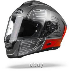 Airoh Spark Full Face Motorcycle Helmet Sport Touring Matt Black & Red Cyrcuit