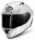 Airoh Valor Full Face Motorcycle Helmet White Gloss Acu Gold Removable Liner
