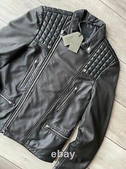All Saints Men's Black Catch Leather Biker Jacket Coat Xs S M L XL New Tags