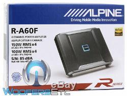 Alpine R-a60f 4-channel Motorcycle Amp 150w Rmsx4 Component Speakers Amplifier