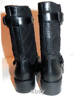 Aquatalia Boots Quilted Leather Biker Moto Bootie 6.5 Sweetie Shoes