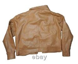 BELSTAFF COUGAR Leather Jacket Caramel Malenotti Motorcycle Biker Men XL