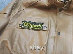 BELSTAFF COUGAR Leather Jacket Caramel Malenotti Motorcycle Biker Men XL