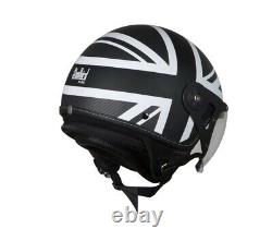 BH-10 Bunker Rack Mat Black+White Open Face Helmet Clear Visor L Size 600MM GEc
