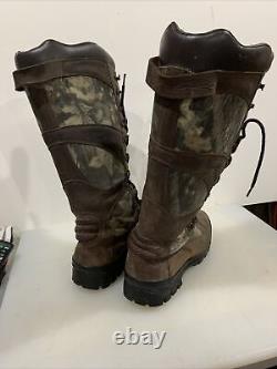 BROWNING TALL 17 HUNTER, Camo BROWN LEATHER BOOTS Men's Size 9 1/2