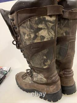 BROWNING TALL 17 HUNTER, Camo BROWN LEATHER BOOTS Men's Size 9 1/2