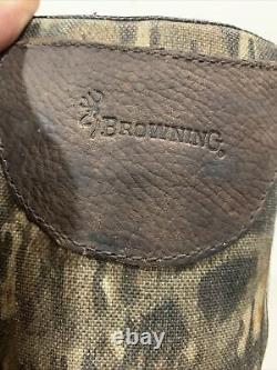 BROWNING TALL 17 HUNTER, Camo BROWN LEATHER BOOTS Men's Size 9 1/2